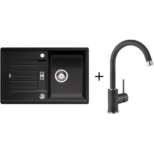 BLANCO Set dřez Zia 45 S Silgranit antracit + baterie Mida antracit BLANCO Set dřez Zia 45 S Silgranit antracit + baterie Mida antracit