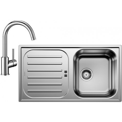 BLANCO set FLEX Pro 45 S nerez přírodní lesk 860 x 480 mm + MIDA baterie chrom BLANCO set FLEX Pro 45 S nerez přírodní lesk 860 x 480 mm + MIDA baterie chrom