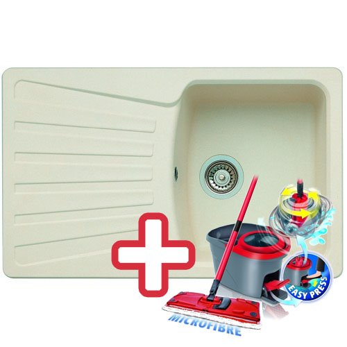 BLANCO Nova 45 S dřez Silgranit jasmín 510576 + ZDARMA VILEDA MOP Easy Wring BLANCO Nova 45 S dřez Silgranit jasmín 510576 + ZDARMA VILEDA MOP Easy Wring