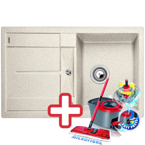 BLANCO Metra 45 S dřez Silgranit písek 513189 + ZDARMA VILEDA MOP Easy Wring BLANCO Metra 45 S dřez Silgranit písek 513189 + ZDARMA VILEDA MOP Easy Wring