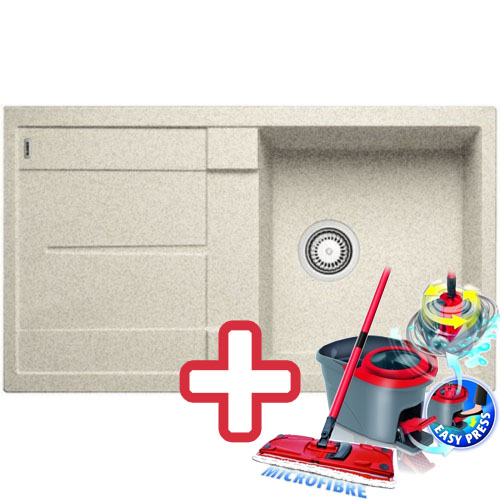 BLANCO Metra 5 S dřez Silgranit písek 513207 + ZDARMA VILEDA MOP Easy Wring BLANCO Metra 5 S dřez Silgranit písek 513207 + ZDARMA VILEDA MOP Easy Wring