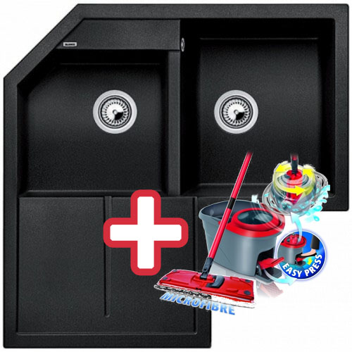 BLANCO Metra 9 E dřez Silgranit antracit 515576 + ZDARMA VILEDA MOP Easy Wring BLANCO Metra 9 E dřez Silgranit antracit 515576 + ZDARMA VILEDA MOP Easy Wring