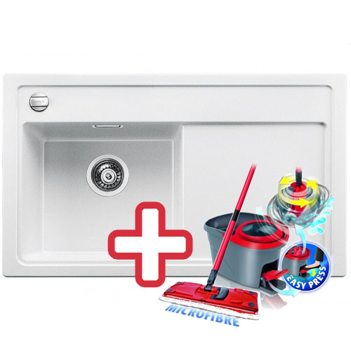 BLANCO Zenar 45 S dřez Silgranit bílá, levý 518471 + ZDARMA VILEDA MOP Easy Wring BLANCO Zenar 45 S dřez Silgranit bílá, levý 518471 + ZDARMA VILEDA MOP Easy Wring