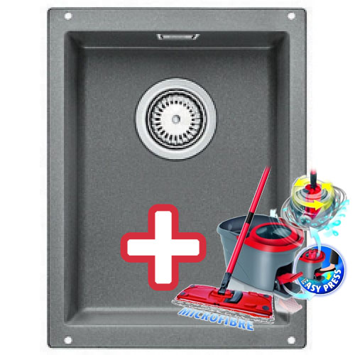 BLANCO Subline 320-U dřez Silgranit aluminium 513407 + ZDARMA VILEDA MOP Easy Wring BLANCO Subline 320-U dřez Silgranit aluminium 513407 + ZDARMA VILEDA MOP Easy Wring