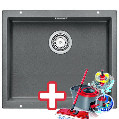 BLANCO Subline 500 - U dřez Silgranit aluminium 518565 + ZDARMA VILEDA MOP Easy Wring BLANCO Subline 500 - U dřez Silgranit aluminium 518565 + ZDARMA VILEDA MOP Easy Wring