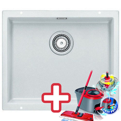 BLANCO Subline 500 - U dřez Silgranit bílý 518567 + ZDARMA VILEDA MOP Easy Wring BLANCO Subline 500 - U dřez Silgranit bílý 518567 + ZDARMA VILEDA MOP Easy Wring