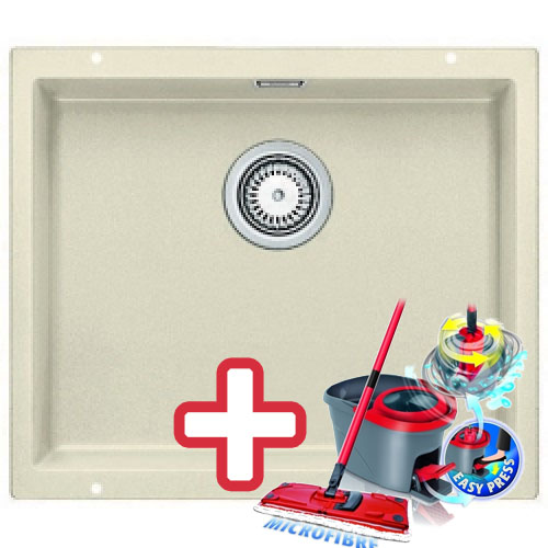 BLANCO Subline 500-U dřez Silgranit jasmín 513410 + ZDARMA VILEDA MOP Easy Wring BLANCO Subline 500-U dřez Silgranit jasmín 513410 + ZDARMA VILEDA MOP Easy Wring
