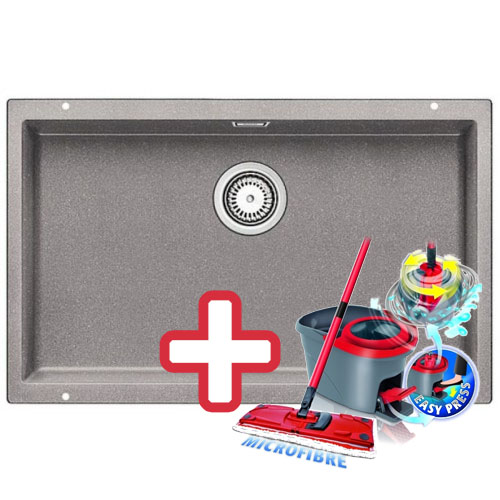 BLANCO Subline 700 - U dřez Silgranit aluminium 518574 + ZDARMA VILEDA MOP Easy Wring BLANCO Subline 700 - U dřez Silgranit aluminium 518574 + ZDARMA VILEDA MOP Easy Wring