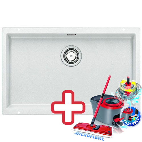 BLANCO Subline 700 - U Silgranit dřez bílý s excentrem 515774+ ZDARMA VILEDA MOP Easy Wring