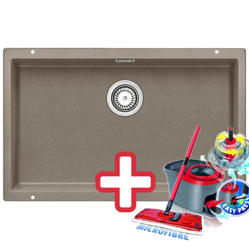 BLANCO Subline 700 - U dřez Silgranit tartufo 518580 + ZDARMA VILEDA MOP Easy Wring