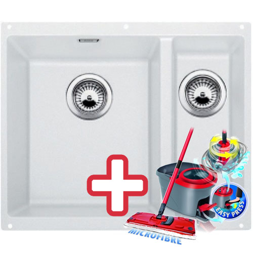 BLANCO Subline 340/160 - U dřez Silgranit bílý 513790 + ZDARMA VILEDA MOP Easy Wring BLANCO Subline 340/160 - U dřez Silgranit bílý 513790 + ZDARMA VILEDA MOP Easy Wring