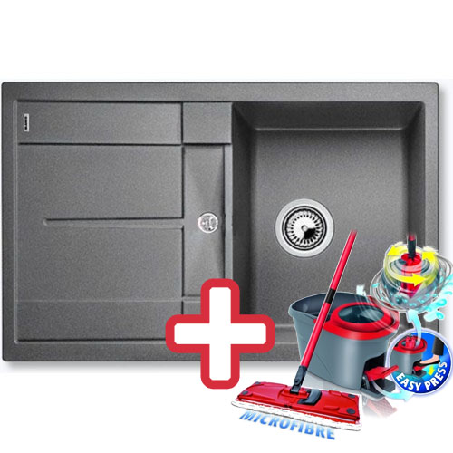 BLANCO Metra 45 S Compact dřez Silgranit šedá skála 519562 + ZDARMA VILEDA MOP Easy Wring BLANCO Metra 45 S Compact dřez Silgranit šedá skála 519562 + ZDARMA VILEDA MOP Easy Wring