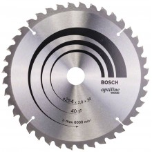 BOSCH Pilový kotouč Optiline Wood, 254 x 30 x 2 mm, 2608640435