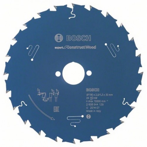 BOSCH Pilový kotouč Expert for Construct Wood, 190 x 2,0/1,3 mm 2608644139 BOSCH Pilový kotouč Expert for Construct Wood, 190 x 2,0/1,3 mm 2608644139