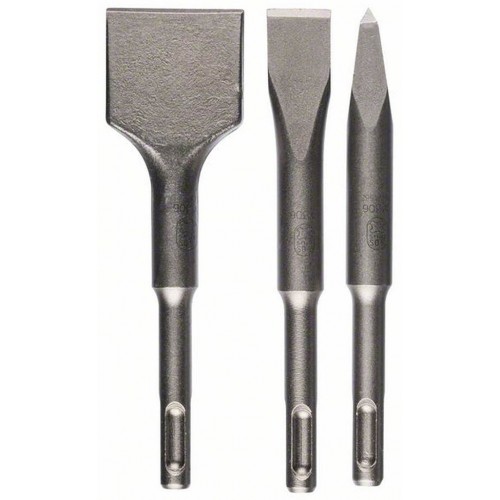 BOSCH 3dílná sada krátkých sekáčů SDS-plus 2608690180 BOSCH 3dílná sada krátkých sekáčů SDS-plus 2608690180