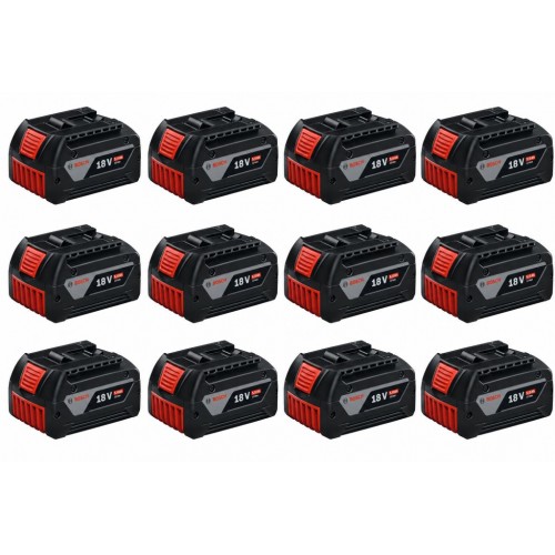 BOSCH GBA PROFESSIONAL 18 V Sada 12ti baterií 5,0 Ah 0602494003