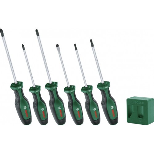 BOSCH Sada šroubováků 6 kusů + magnetizér 1600A02W7L BOSCH Sada šroubováků 6 kusů + magnetizér 1600A02W7L