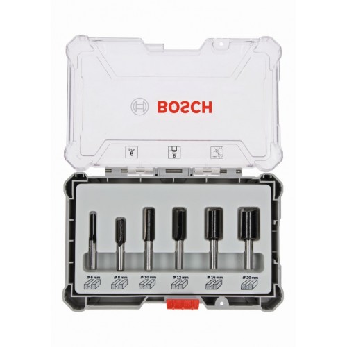 BOSCH Sada fréz, 6 ks, drážkovací frézy s 8mm vřetenem 2607017466 BOSCH Sada fréz, 6 ks, drážkovací frézy s 8mm vřetenem 2607017466