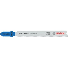 BOSCH Pilový plátek PRO Metal medium T121AFC pro přímočaré pily, 92 mm, 3 ks 2608655105