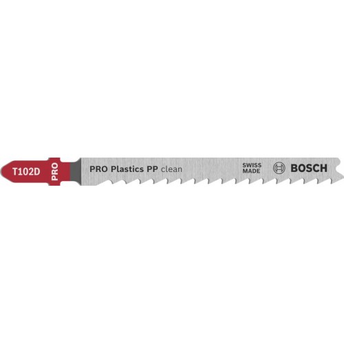 BOSCH Pilový plátek pro přímočaré pily PRO Plastics PP clean T102D, 100 mm, 5 ks 2608667444 BOSCH Pilový plátek pro přímočaré pily PRO Plastics PP clean T102D, 100 mm, 5 ks 2608667444