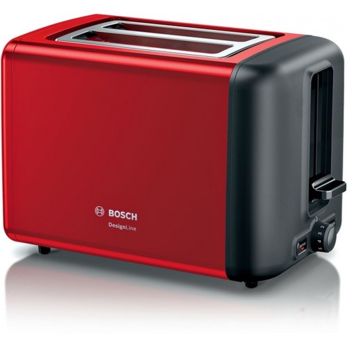 Bosch Kompaktní toaster, DesignLine, Červená TAT3P424 Bosch Kompaktní toaster, DesignLine, Červená TAT3P424
