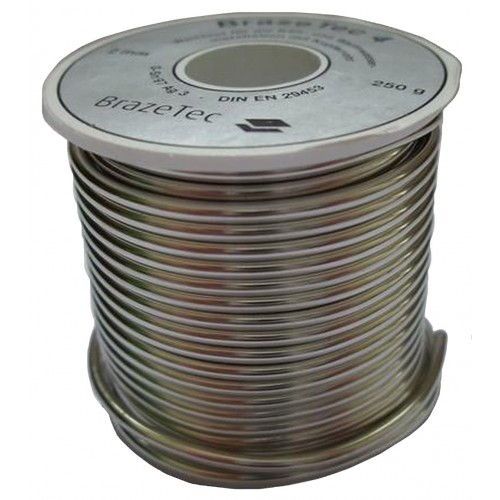 DEGUSSA Cín Braze Tec 4, S-Sn97Ag3, pr. 2,0mm, cívka 250g DEGUSSA Cín Braze Tec 4, S-Sn97Ag3, pr. 2,0mm, cívka 250g
