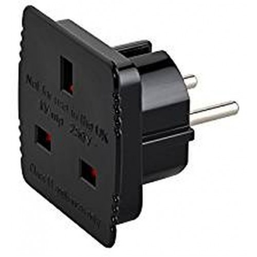 2-TECH cestovní adaptér UK-Německo černý 2-TECH cestovní adaptér UK-Německo černý
