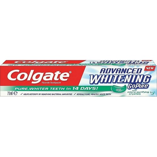 COLGATE Advanced Whitening Go Pure Zubní pasta 75 ml COLGATE Advanced Whitening Go Pure Zubní pasta 75 ml