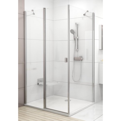 RAVAK CHROME CPS-100 pevná stěna, white+Transparent 9QVA0100Z1