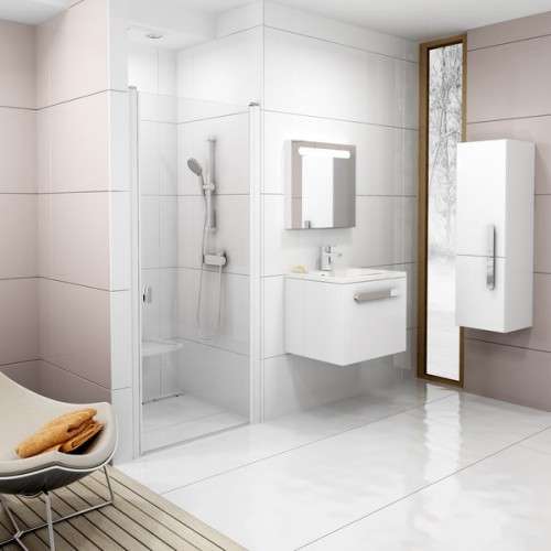 RAVAK CHROME CSD1-90 sprchové dveře, white+Transparent 0QV70100Z1 RAVAK CHROME CSD1-90 sprchové dveře, white+Transparent 0QV70100Z1