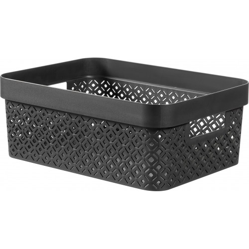 CURVER TERRAZZO M 11L Úložný box 36 x 27 x 14 cm černý 01880-B79 CURVER TERRAZZO M 11L Úložný box 36 x 27 x 14 cm černý 01880-B79