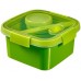 CURVER SMART TO GO 1,1L dóza s příborem mističkou a táckem 16x16x9cm zelená 00950-Y32