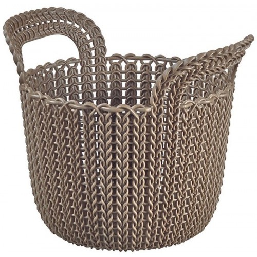 CURVER KNIT XS 3L Kulatý košík 23 x 19 x 19 cm hnědá 03671-X59 CURVER KNIT XS 3L Kulatý košík 23 x 19 x 19 cm hnědá 03671-X59