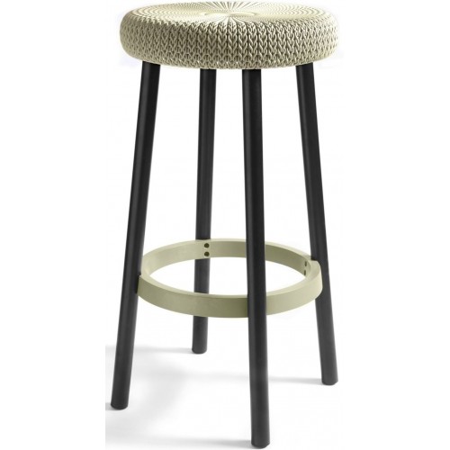 CURVER KNIT barová stolička plast 35 x 66 cm krémová 09024-X64 CURVER KNIT barová stolička plast 35 x 66 cm krémová 09024-X64