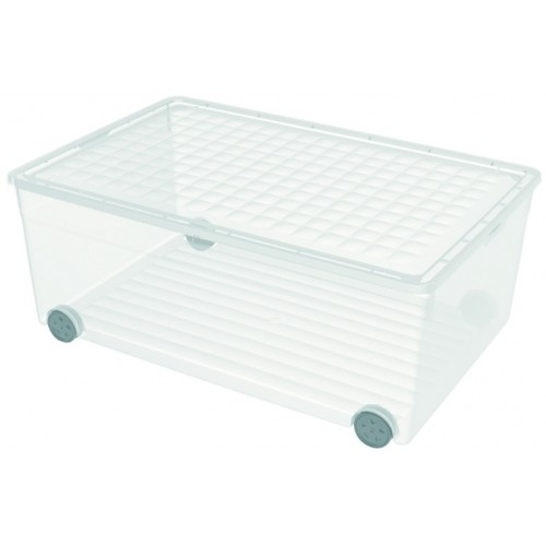 CURVER box úložný na kolečkách 45 l transparentní