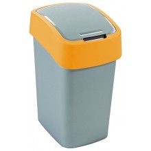 CURVER FLIP BIN 9L Odpadkový koš 35 x 18,9 x 23,5 cm stříbrná/žlutá 02170-535