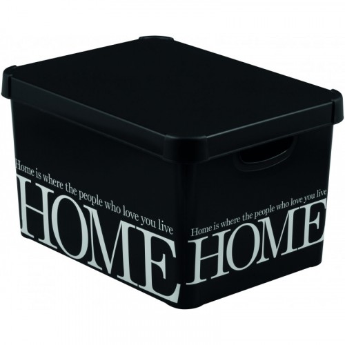 CURVER úložný box DECO -L - HOME, 39,5x29,5x25 cm, černá, 04711-H09 CURVER úložný box DECO -L - HOME, 39,5x29,5x25 cm, černá, 04711-H09