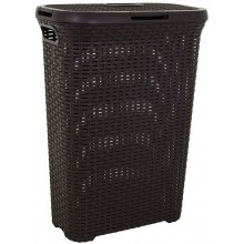 CURVER STYLE 40L Koš na špinavé prádlo 44,8 x 61,5 x 26,5 cm, tmavě hnědý 00709-210