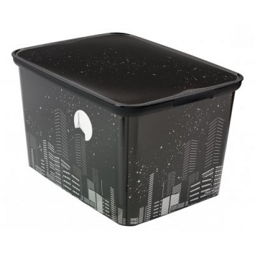 CURVER úložný box AMSTERDAM S Skyline, 29 x 20 x 14 cm, černá, 04729-S28 CURVER úložný box AMSTERDAM S Skyline, 29 x 20 x 14 cm, černá, 04729-S28