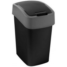 CURVER FLIP BIN 9L Odpadkový koš 35 x 18,9 x 23,5 cm černá/stříbrná 02170-Y09