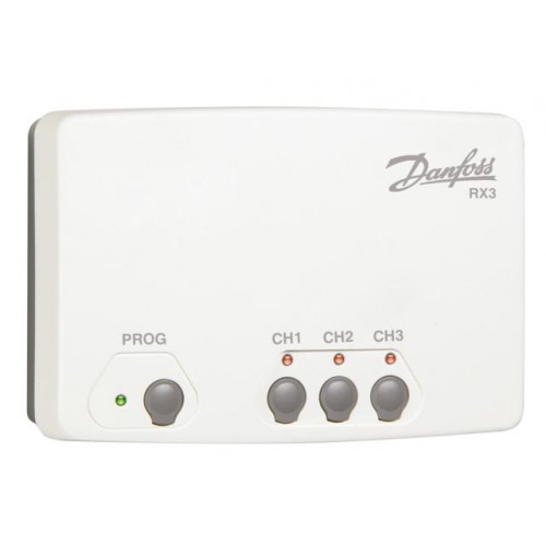 Danfoss RX3 Přijímač signálů od prostorových termostatů 087N7478 Danfoss RX3 Přijímač signálů od prostorových termostatů 087N7478