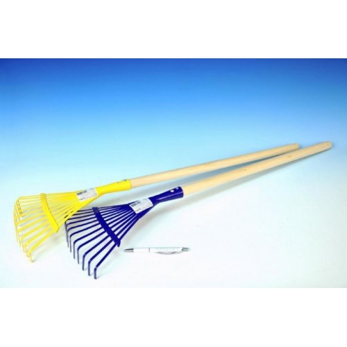 Hrábě planžetové s násadou kov/dřevo 80cm, modrá Hrábě planžetové s násadou kov/dřevo 80cm, modrá
