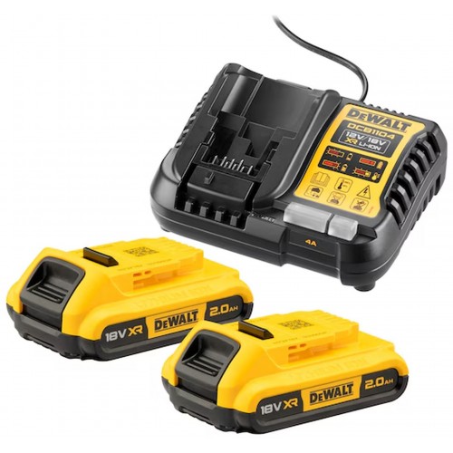 DeWALT DCB1104D2 18 V XR KIT (2× 2,0 Ah baterie plus DCB1104) DeWALT DCB1104D2 18 V XR KIT (2× 2,0 Ah baterie plus DCB1104)
