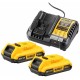 DeWALT DCB1104D2 18 V XR KIT (2× 2,0 Ah baterie plus DCB1104)