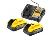 DeWALT DCB1104H2 PowerStack Sada akumulátorů 18V (2x5,0Ah) + nabíječka