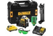 DeWALT DCE089D1G Aku samonivel. čárový lasér 3x360° zelený laser (10,8V/1x2,0Ah/60m)