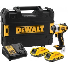 DeWALT DCF809D2T Aku rázový utahovák (1/4" /190Nm) XR (18V/2x2,0Ah) kufr Tstak
