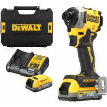 DeWALT DCF850E2T Aku rázový utahovák 1/4" XR PowerStack (205Nm/18V/2x1,7Ah) Tstak
