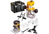 DeWALT DCW604NT Aku kombinované frézka upínání: 6,35 mm / 8 mm XR (18V/bez aku) kufr Tstak