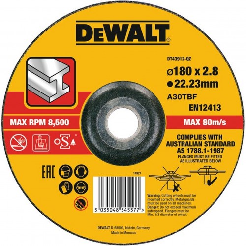 DeWALT DT43912 řezný kotouč na nerez 180 mm DeWALT DT43912 řezný kotouč na nerez 180 mm